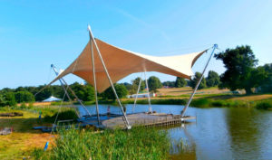 The membrane covering the Lake Stage at Latitude Festival in 2013 was erected using prototypes of the ANCA Ground Anchor