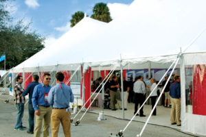 Tax deductions are one of many benefits of attending trade shows such as IFAI Tent Expo. Photo: Melanie Ripley