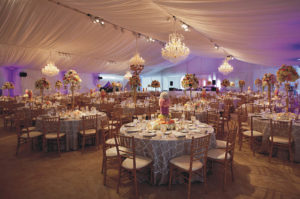 To prepare for last minute increases in guest count, Gary Feuerborn of All Season Event Rental advises adding 200 to 300 square feet to the total square footage of a tented event. Photo: All Seasons Event Rental