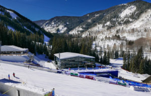 Designed for a championship alpine ski event, this multistory VIP structure was engineered to withstand heavy snow loads. Photo: Daniel O’Conner.