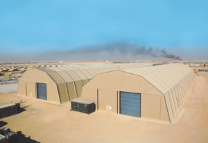 Storage warehouses by Rubb Buildings Ltd. used in Afghanistan will be refurbished into smaller aircraft hangers. Photo courtesy of Rubb Buildings Ltd. 