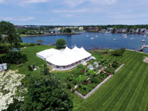 Stamford Tent & Event Services, Stamford, Conn., installed this Spinnaker Sail Cloth tent in Greenwich, Conn. Photo courtesy of Stamford Tent & Event Services.