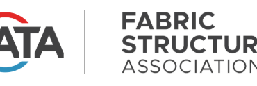 Logo featuring "ATA" in bold letters with green, red, and blue accents, alongside the words "Fabric Structures Association" in gray.